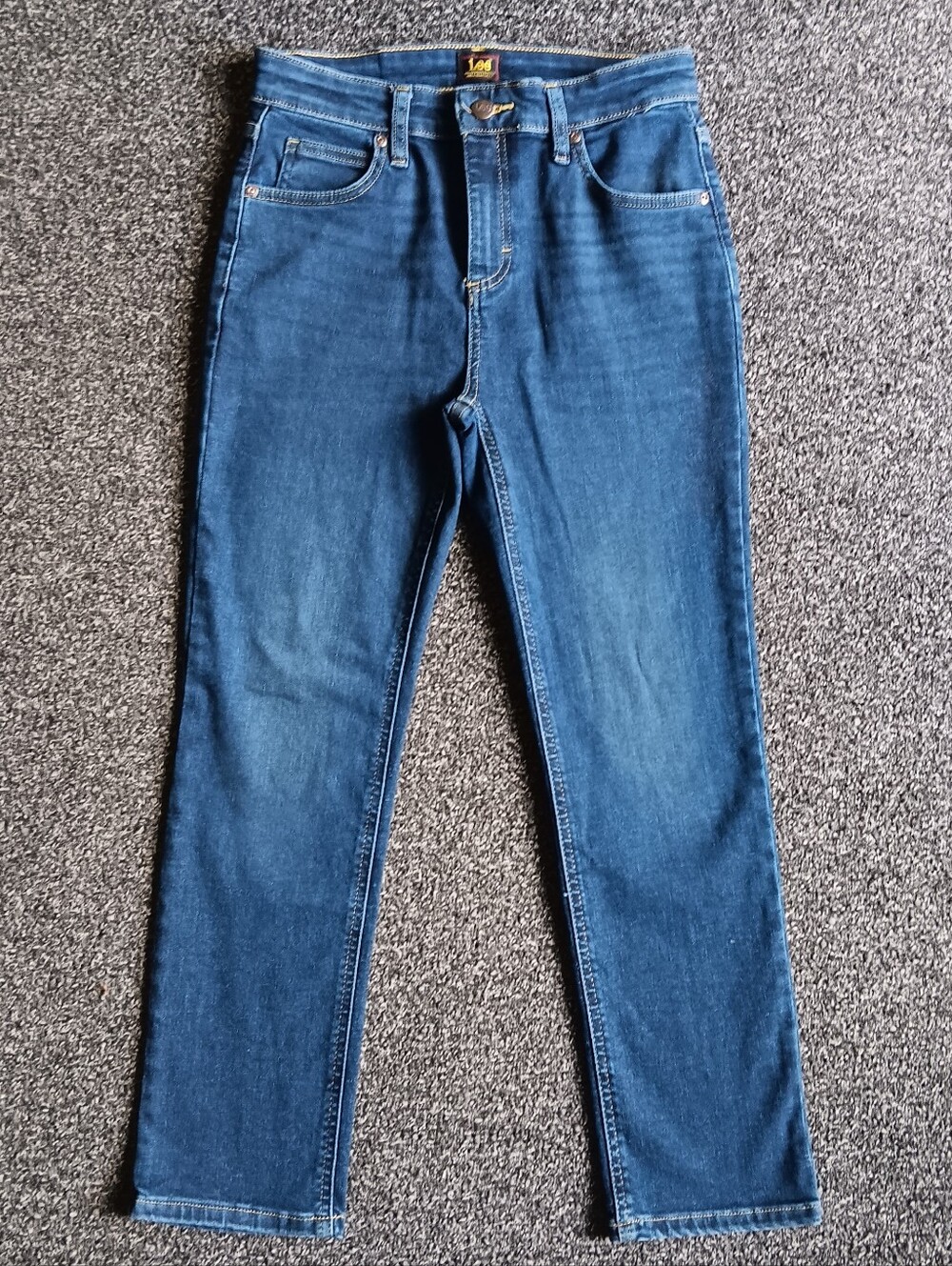 Lee 6S Womens Indigo Slim Straight Leg Denim Jeans, Medium Blue